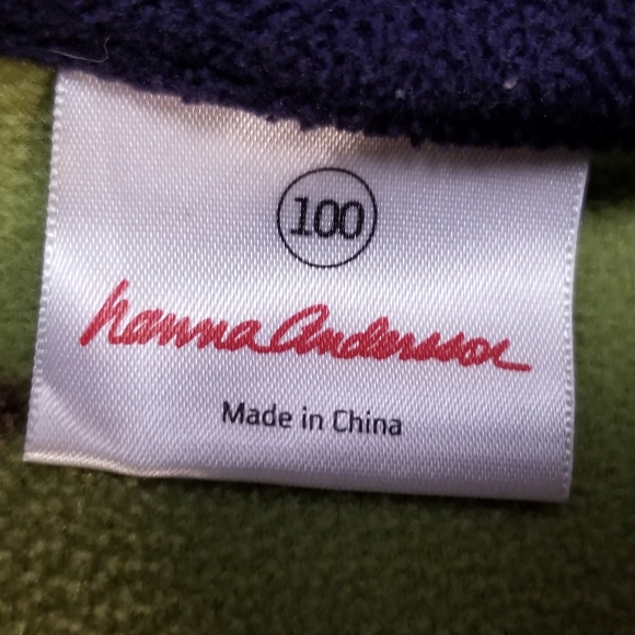 2010 vguc Hanna Andersson 100 4T green-zip star fleece WARM with YKK zipper - Picture 3 of 8